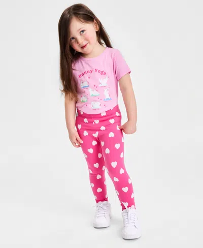 Epic Threads Babies' Girls' 12m-5t Heart-print Leggings, Macy's Exclusive In Pink