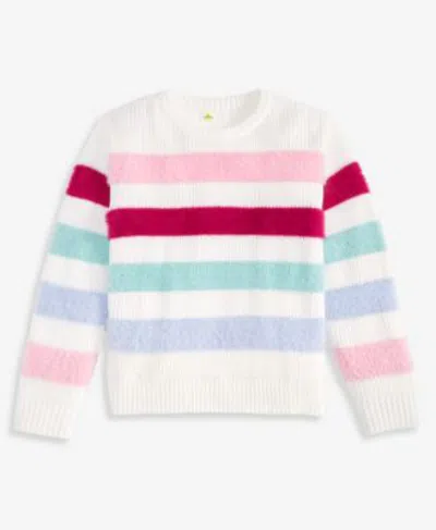 Epic Threads Babies' Girls 12m Xl Crewneck Feather Stripe Sweater Macys Exclusive In Multi