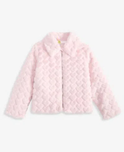 Epic Threads Babies' Girls 12m Xl Heart Faux Fur Jacket Macys Exclusive In Pink