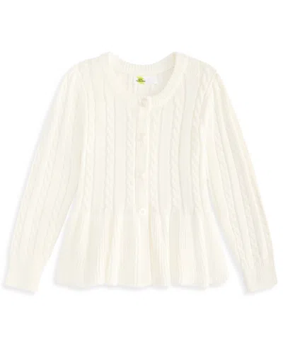 Epic Threads Kids' Girls' 12m-5t Cable-knit Peplum Cardigan, Macy's Exclusive In White