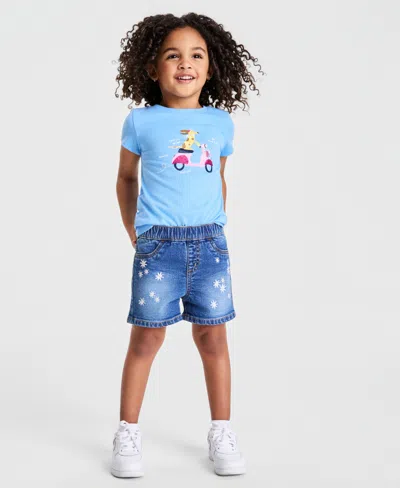 Epic Threads Kids' Girls' 12m-5t Daisy Pull-on Shorts, Macy's Exclusive In Blue