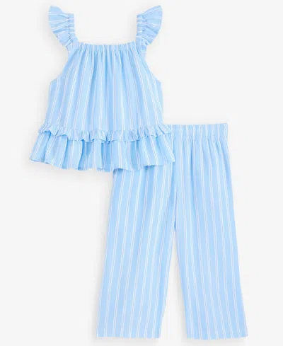 Epic Threads Kids' Girls' 12m-5t Striped Top & Pants, 2-piece Set, Macy's Exclusive In Blue