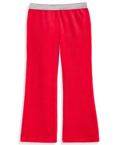 Epic Threads Kids' Girls' 12m-5t Velour Flare Pants, Macy's Exclusive In Red