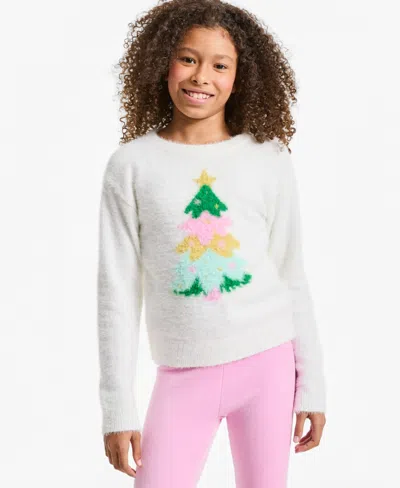 Epic Threads Girls' 4-16 Crewneck Long-sleeve Tree Sweater, Macy's Exclusive In Gray