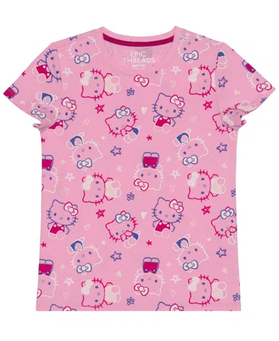 Epic Threads Kids' Girls' 4-16 Hello Kitty Graphic T-shirt In Bon Bon