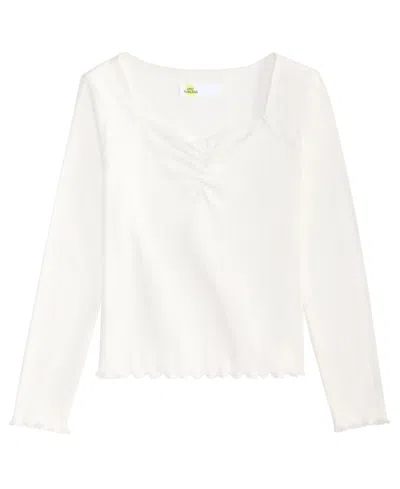 Epic Threads Kids' Girls' 4-16 Long-sleeve Sweetheart Neck Shirt, Macy's Exclusive In Brown