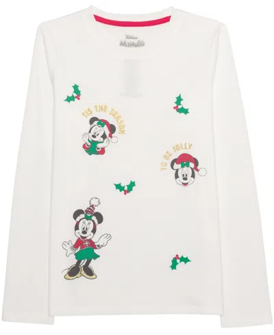 Epic Threads Kids' Girls' 4-16 Minnie Holly Long-sleeve Graphic T-shirt, Macy's Exclusive In White