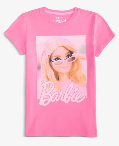 Epic Threads Kids' Girls 5-18 Barbie Print Short-sleeves T-shirt, Macy's Exclusive In Pink