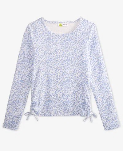 Epic Threads Kids' Girls 5-18 Floral Print Long Sleeve Top, Macy's Exclusive In Blue