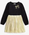 Epic Threads Girls 5-20 Bow Metallic-skirt Dress, Macy's Exclusive In Black