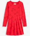 Epic Threads Girls 5-20 Bow Print Dress, Macy's Exclusive In Red