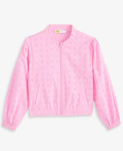 Epic Threads Kids' Girls' 5-20 Cotton Eyelet Bomber Jacket, Macy's Exclusive In Pink