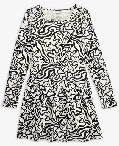 Epic Threads Kids' Girls 5-20 Cotton Heart Swirl-print Long-sleeve Dress, Macy's Exclusive In White