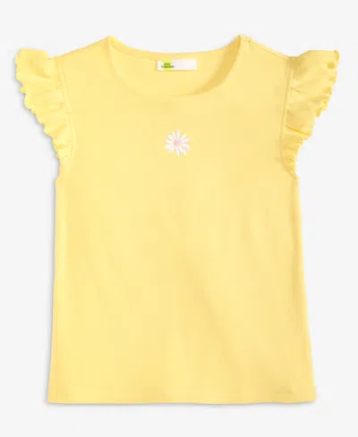 Epic Threads Kids' Girls' 5-20 Daisy Flutter T-shirt, Macy's Exclusive In Yellow