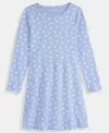 Epic Threads Girls 5-20 Ditsy Floral-print Long-sleeve Dress, Macy's Exclusive In Blue