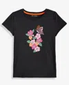 Epic Threads Girls 5-20 Floral-graphic T-shirt, Macy's Exclusive In Black