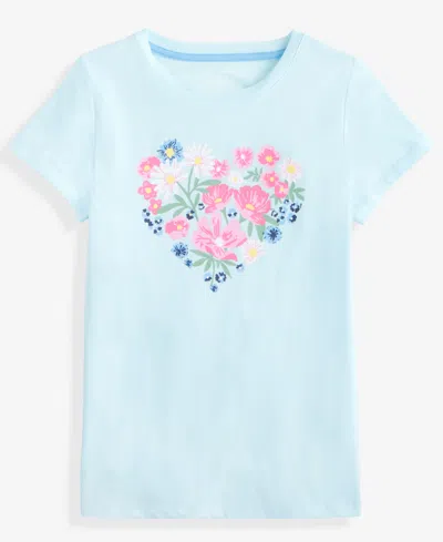 Epic Threads Kids' Girls' 5-20 Floral Heart T-shirt, Macy's Exclusive In Pink