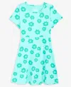 Epic Threads Girls 5-20 Floral Print Short-sleeve Dress, Macy's Exclusive In Blue