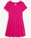 Epic Threads Girls 5-20 Floral Print Short-sleeves Dress, Macy's Exclusive In Pink