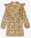 Epic Threads Girls 5-20 Leopard Print Shirt Dress, Macy's Exclusive In Brown