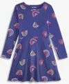 Epic Threads Girls 5-20 Long-sleeve Cotton Rainbow Swirl Dress, Macy's Exclusive In Blue