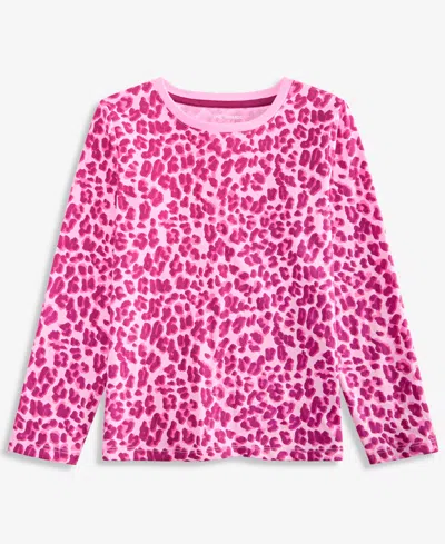 Epic Threads Kids' Girls 5-20 Long-sleeve Leopard-print T-shirt, Macy's Exclusive In Pink