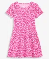 Epic Threads Girls 5-20 Short-sleeve Animal Print Dress, Macy's Exclusive In Pink
