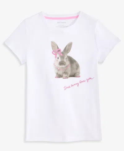 Epic Threads Kids' Girls' 5-20 Some Bunny Loves You T-shirt, Macy's Exclusive In White