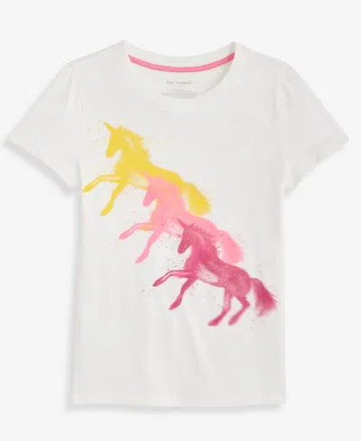 Epic Threads Kids' Girls 5-20 Unicorn Graphic Printed Short-sleeves T-shirt, Macy's Exclusive In White
