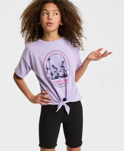 Epic Threads Kids' Girls' 5-20 Beach Club Tie-front T-shirt, Macy's Exclusive In Purple