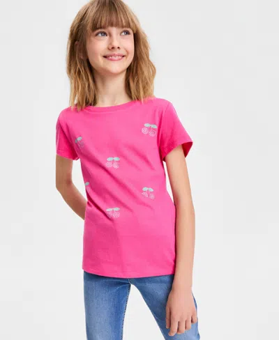 Epic Threads Kids' Girls' 5-20 Embellished Cherries T-shirt, Macy's Exclusive In Pink