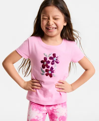 Epic Threads Kids' Girls' 5-20 Floral Sequins T-shirt, Macy's Exclusive In Pattern