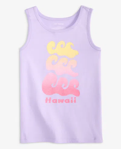 Epic Threads Kids' Girls' 5-20 Hawaii Wave Tank Top, Macy's Exclusive In Purple
