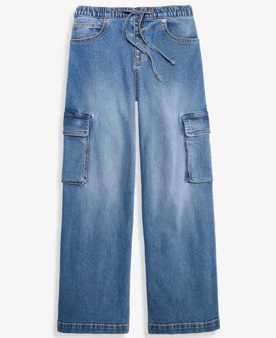 Epic Threads Kids' Girls' 5-20 Medium-wash Pull-on Cargo Jeans, Macy's Exclusive In Animal Print
