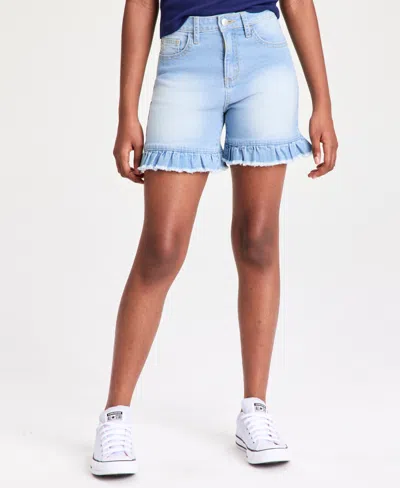 Epic Threads Kids' Girls' 5-20 Ruffle-hem Denim Midi Shorts, Macy's Exclusive In Blue