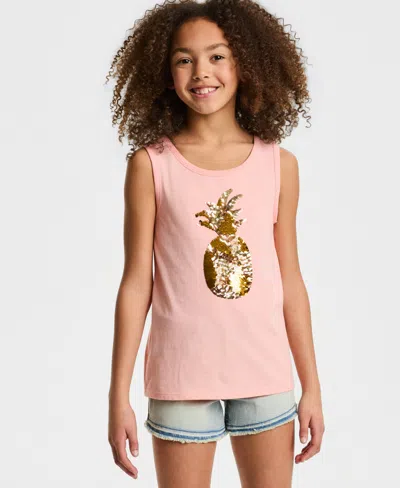 Epic Threads Kids' Girls' 5-20 Sequin Pineapple Tank Top, Macy's Exclusive In Pink