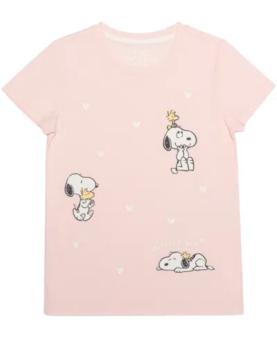 Epic Threads Kids' Girls' 7-16 Snoopy Poses Graphic Print T-shirt, Macy's Exclusive In Pink