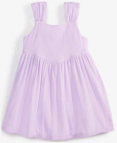 Epic Threads Babies' Girls Lilac Moon Solid Gauze Sleeveless Dress, Toddler, Exclusively At Macy's