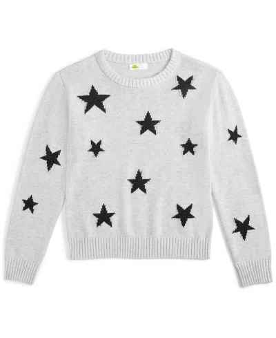 Epic Threads Kids' Girls Stars Pullover Sweater, Created For Macy's In Slate Hthr