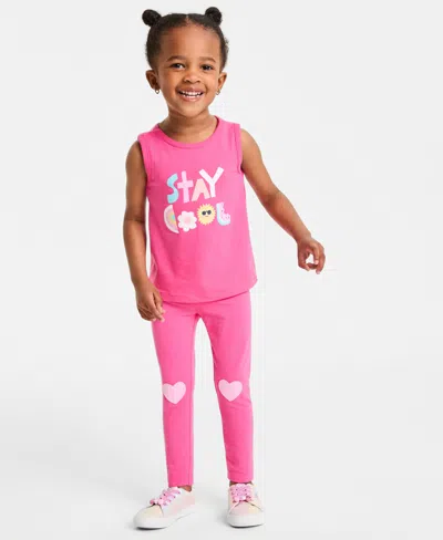 Epic Threads Kids' Girls' Toddler 12m-5t Heart-knee Leggings, Macy's Exclusive In Pink