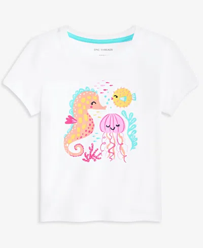 Epic Threads Kids' Girls' Toddler 12m-5t Seahorse Friends T-shirt, Macy's Exclusive In Multi