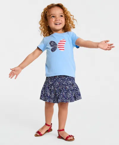 Epic Threads Kids' Girls' Toddler 12m-5t Stars & Stripes Butterfly T-shirt, Macy's Exclusive In Blue