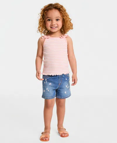 Epic Threads Kids' Girls' Toddler 12m-5t Striped Bow Tank Top, Macy's Exclusive In Neutral
