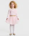 Epic Threads Girls Toddler 2t-4t 2-pc. Bow Top & Bubble Skirt Set, Macy's Exclusive In Pink