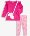 Epic Threads Girls Toddler 2t-4t 2-piece Ruffled Top And Leggings Set, Macy's Exclusive In Pink