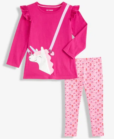 Epic Threads Babies' Girls Toddler 2t-4t 2-piece Ruffled Top And Leggings Set, Macy's Exclusive In Pink