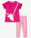Epic Threads Girls Toddler 2t-4t 2-piece Unicorn Top And Leggings Set, Macy's Exclusive In Pink