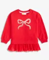 Epic Threads Girls Toddler 2t-4t Crewneck Sweatshirt, Macy's Exclusive In Red