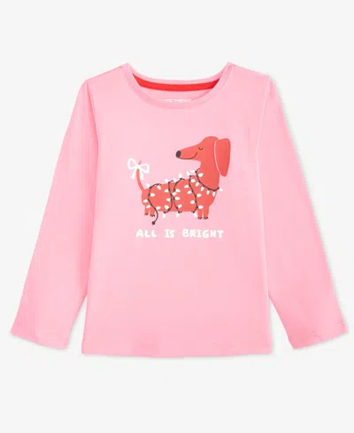Epic Threads Babies' Girls Toddler 2t-4t Dog Graphic Print T-shirt, Macy's Exclusive In Pink