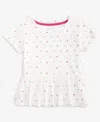 Epic Threads Girls Toddler 2t-4t Dot Printed Peplum Top, Macy's Exclusive In White